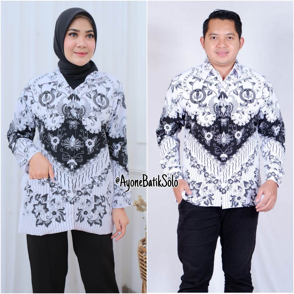 Baju Seragam PGRI Wanita dan Pria Full Furing Terbaru / Baju Seragam PGRI Cewek Full Furing / Baju Seragam PGRI Cowok Lapis Furing Terbaru / Kemeja Batik PGRI Pria Lengan Panjang / Kemeja Batik PGRI Wanita Bahan Halus Standar Nasional