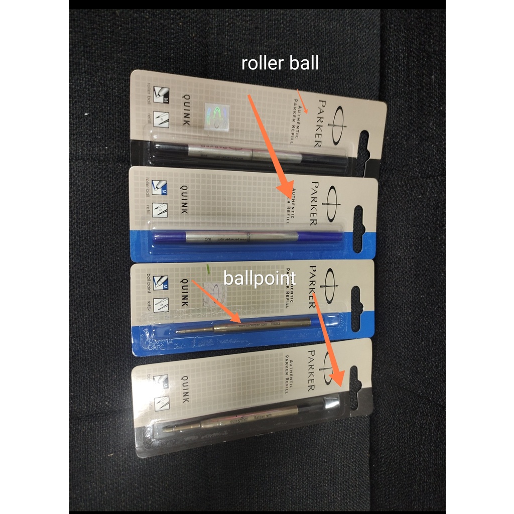 

isi refill ballpoint / roller ball parker hitam / biru