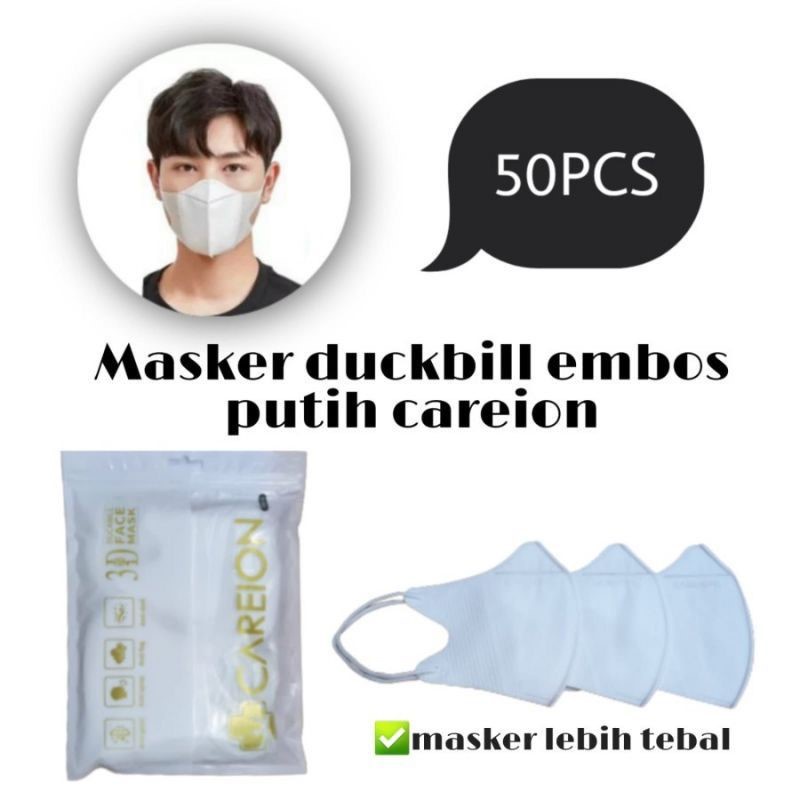 MASKER DUCKBILL CAREION 3 PLY ISI 50PC