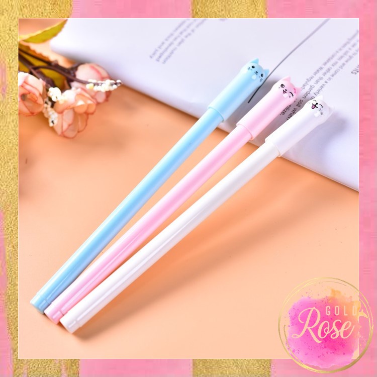 

ℛ - S5615 Pena Karakter Motif Kucing Warna Warni / Pulpen Karakter Kucing Murah 6 Warna / Pulpen Karakter Kucing Gel Imut