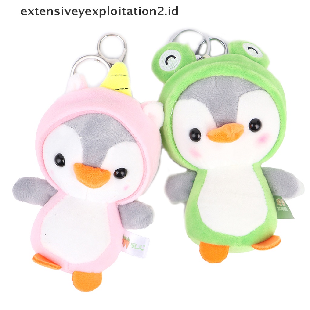 Mainan Gantungan Kunci Boneka Penguin Mini 12CM Bahan Plush Untuk Hadiah Anak