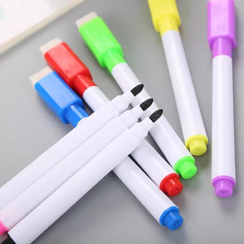 HAPPYTOYS.888 SMALL #A44 WHITEBOARD PEN / SPIDOL PAPAN TULIS ANAK BISA HAPUS / SPIDOL WARNA HITAM /  SPIDOL PENGHAPUS / WIPE AND CLEAN