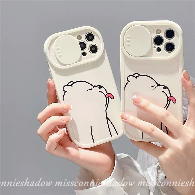 Soft Case Tpu Motif Kartun Beruang Untuk IPhone 7 8 Plus XR 11 Pro Max 12 13 Pro Max X XS Max