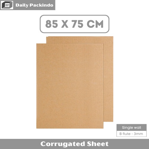 

Lembaran Kardus/Dus/CardBoard/Papper/Corrugated/Sheet Ukuran 85X75 Cm Tebal 3Mm Polos Baru
