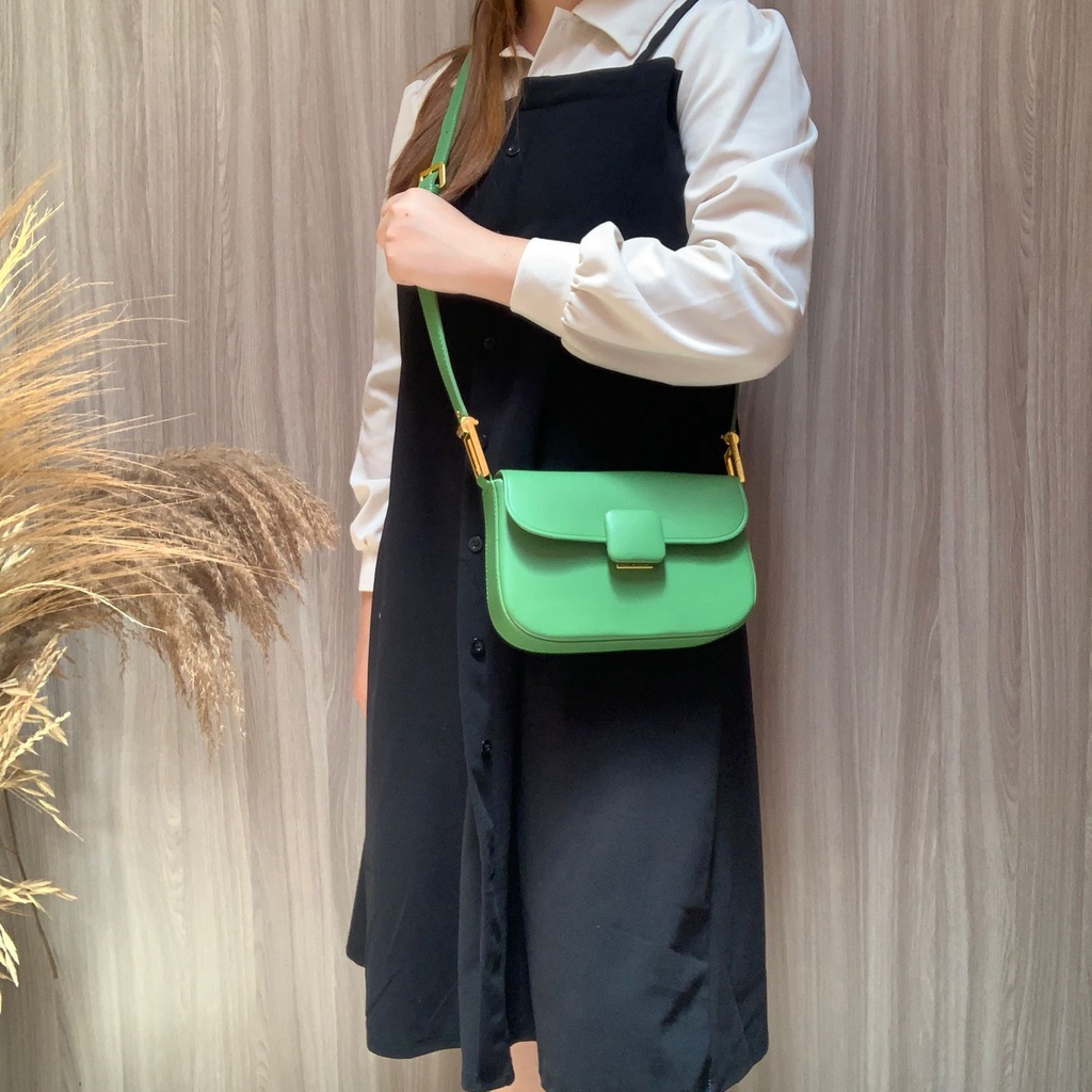 LUXY LX2209 TAS SELEMPANG WANITA C*K KOA SQUARE PUSH-LOCK SHOULDER BAG KUALITAS ORIGINAL FACTORY OUTLET