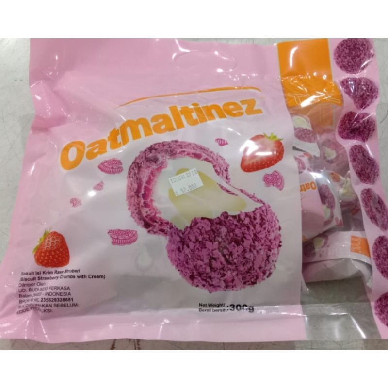 Biskuit Isi Krim Stroberi / Strawberry Oatmaltinez TYL 300gram