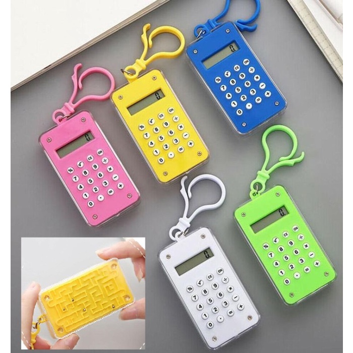 

Gantungan Kunci Kalkulator Calculator Mini Slim Mainan Maze Keychain Bahan Plastik PVC super