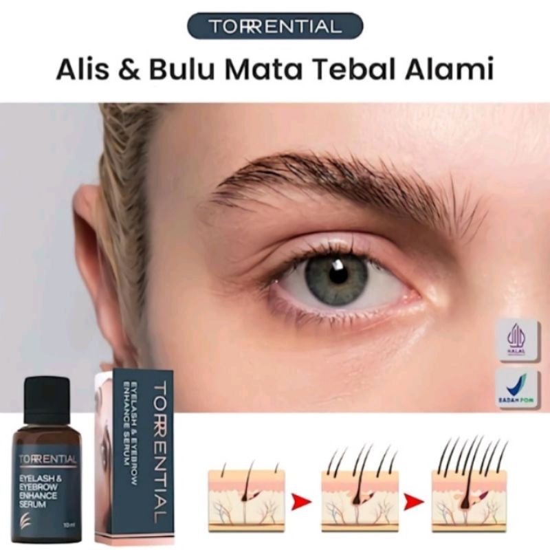 TORRENTIAL SERUM EYELASH DAN EYEBROW GROWTH MELENTIKKAN BULU MATA