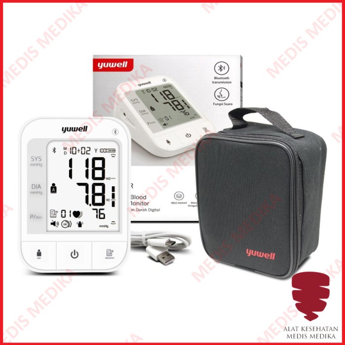Tensimeter Digital Yuwell YE 670 CR Suara With Bluetooth Alat Ukur Tes Test Cek Tensi Meter Tekanan Darah 670CR