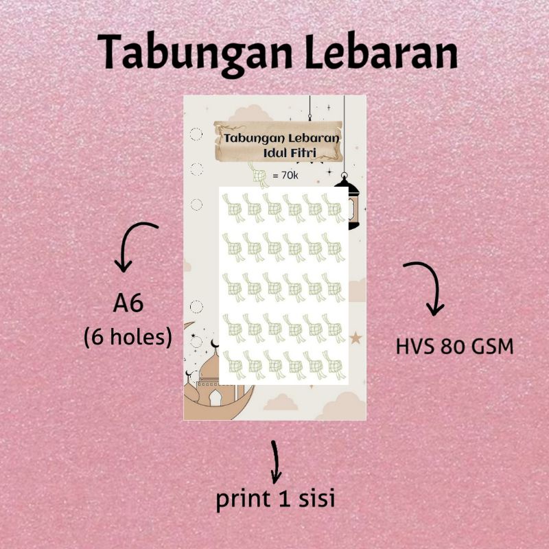 

Target Menabung Idul Fitri binder A6