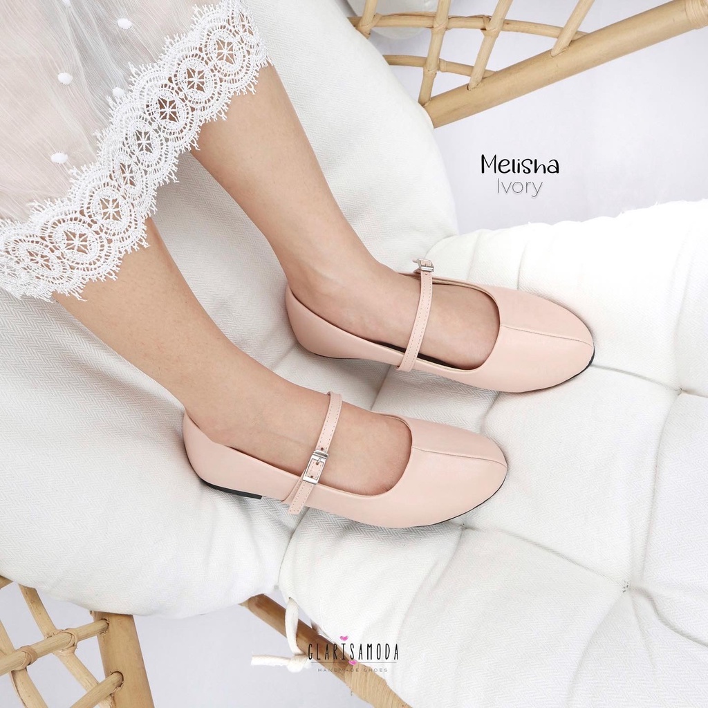 GLARISAMODA Melisa Flatshoes Tali Nyaman Empuk / Sepatu Kerja Wanita / Sepatu Sekolah
