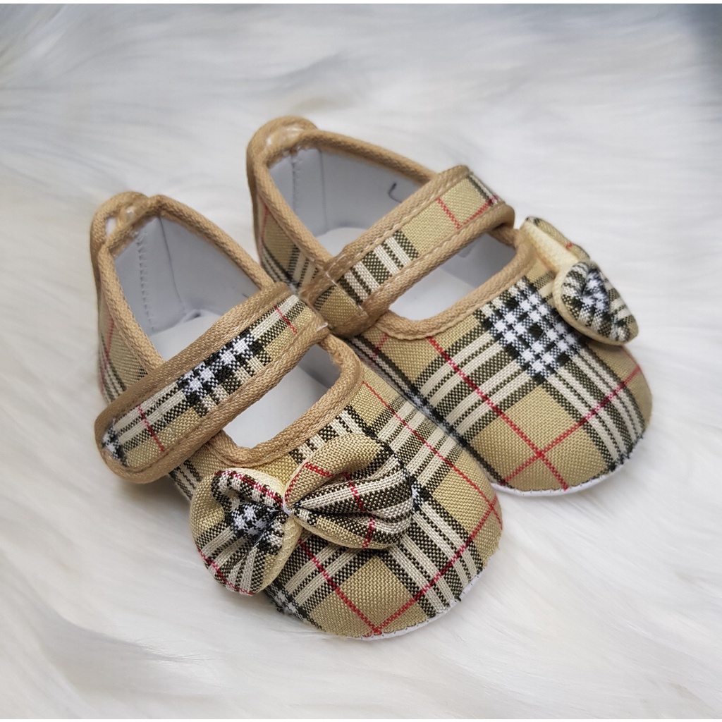 Jemico | Sepatu bayi perempuan 0 - 12 bulan kotak-kotak