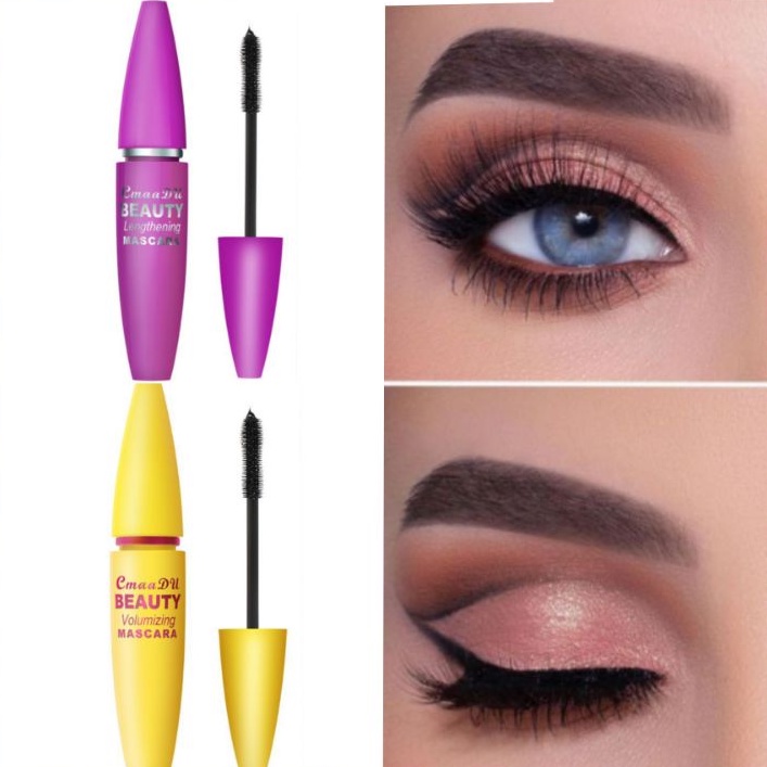 BPOM CMAADU Beauty Volumizing / Lengthening Mascara 2pcs &amp; Satuan 2 IN 1 Set 4D Waterproof Tahan Lama