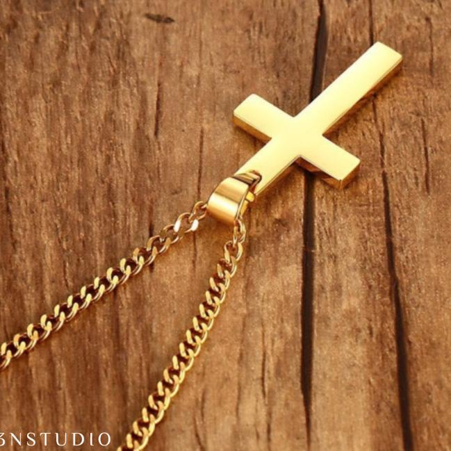KALUNG SALIB PRIA KOREA / KALUNG LIONTIN SALIB / KALUNG PRIA / KALUNG - Emas