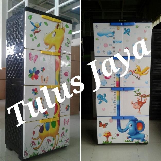 

Lemari Pakaian HOMEY Lemari Plastik PREMIUM Susun 4 JUMBO stock ready