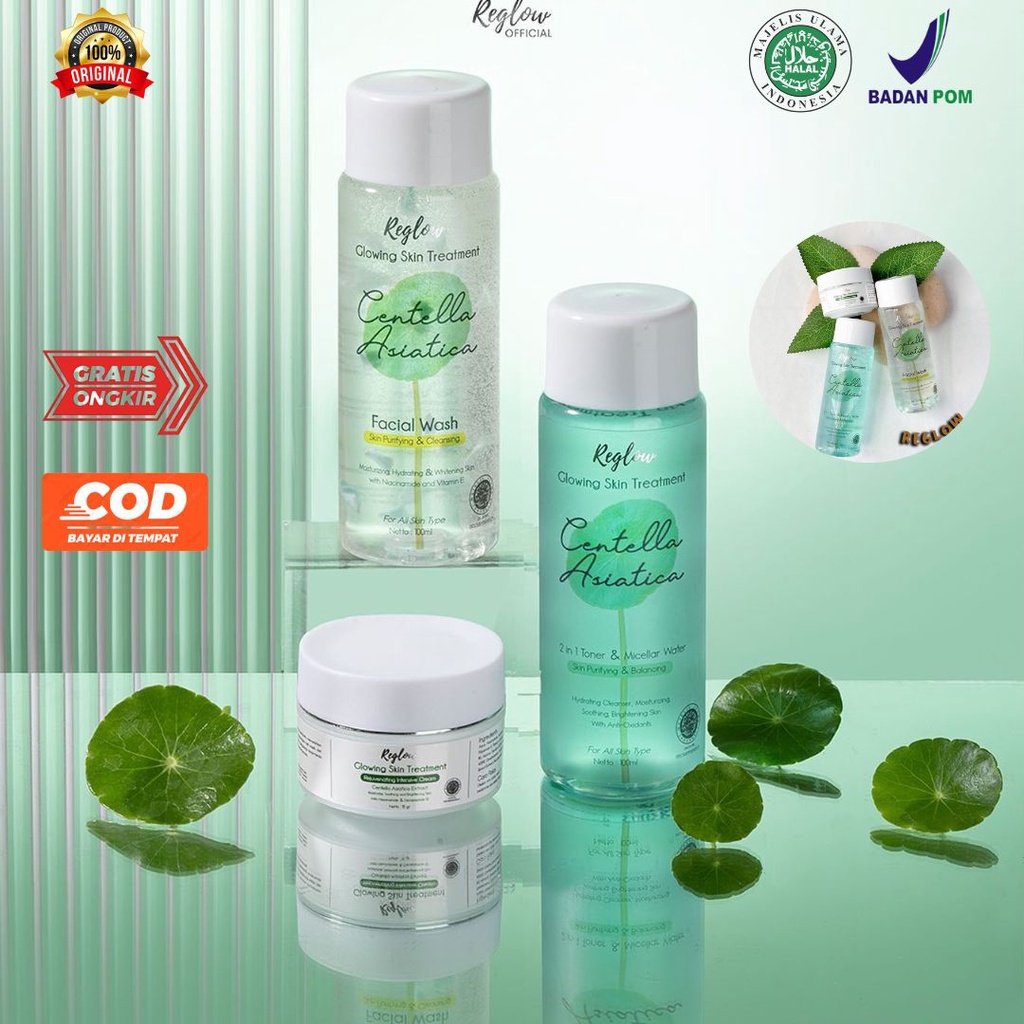 Reglow GlowSkin Treatment Skincare Original Glowing Whitening BPOM/Reglow skincare Original/Reglow D