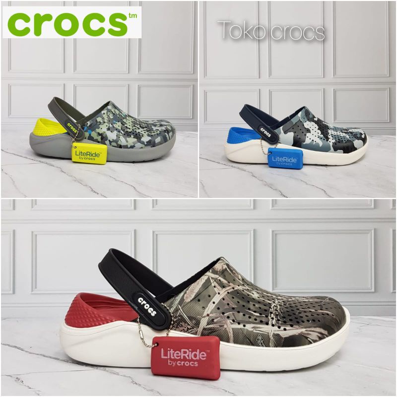 Sandal crocs literide / Crocs literide army / Crocs Literide clog motif camoue