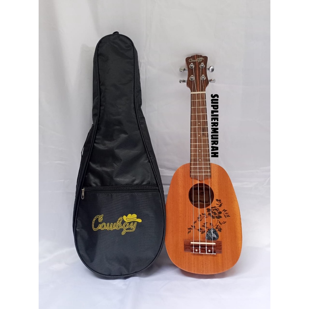 Ukulele cowboy Soprano 21&quot; original cowboy import bonus tas dan pick