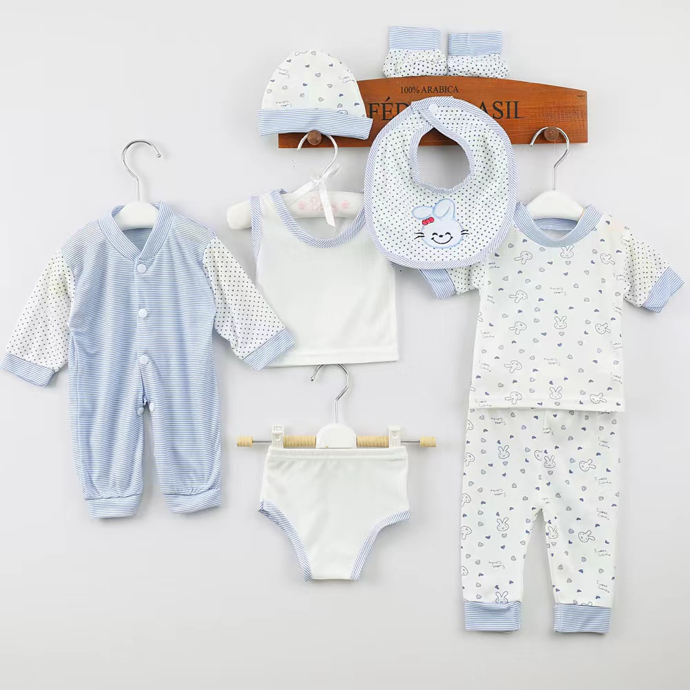 new Baby Clothes Set jumper bayi 8 set Baby Bodyset 8in1 Baju Anak 0-9 bln  / Baju Bayi Set / Pakaian Bayi / Hampers Murah Jumper Mitten booties Knot Hat bib panties