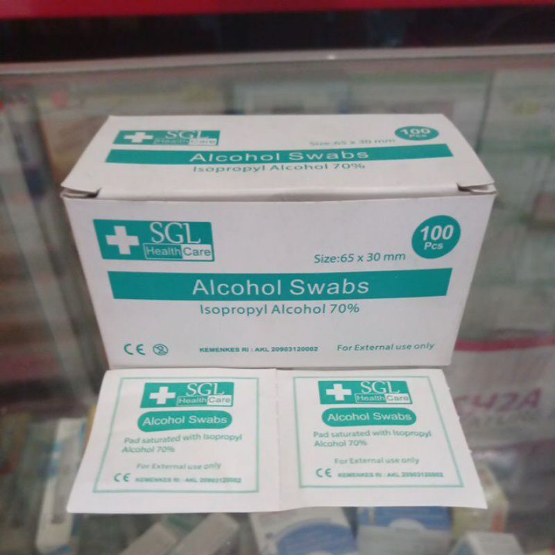 alkohol swab SGL health care perbox isi 100pcs
