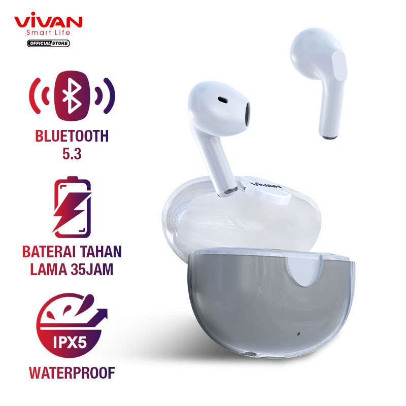 POM VIVAN Headset TWS Infinity GT1 Headphone Earphone Musik Music Lagu Mp3 Audio Media Player