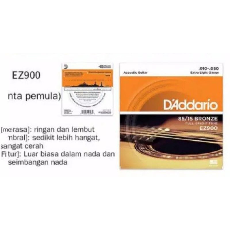 Senar Gitar Akustik String .010-.050 85/15 BRONZE EZ900