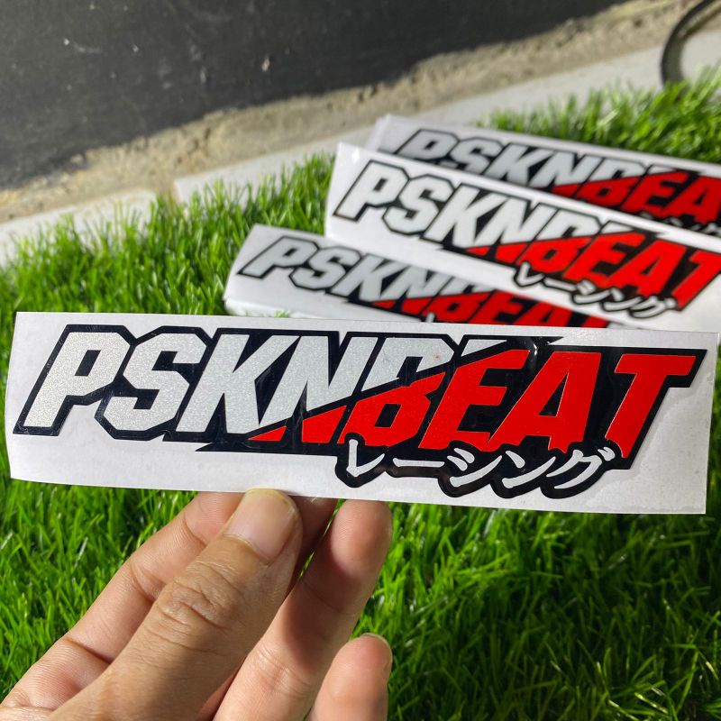 Sticker pasukan beat kanji text japan beat matic cuting sticker