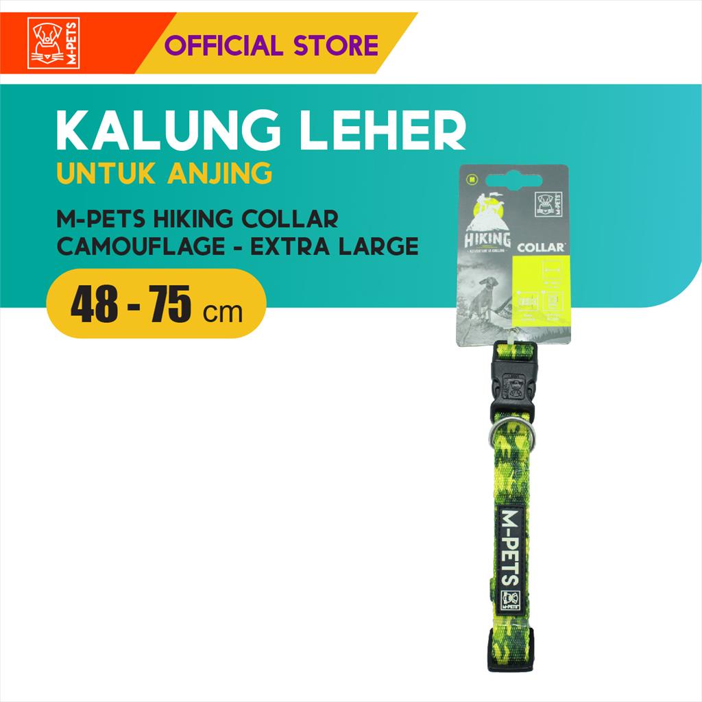 M-Pets Hiking Collar Camouflage XL / Kalung Untuk Anjing