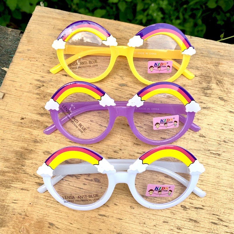 COD Kacamata Anak Rainbow Bulat Anti Radiasi
