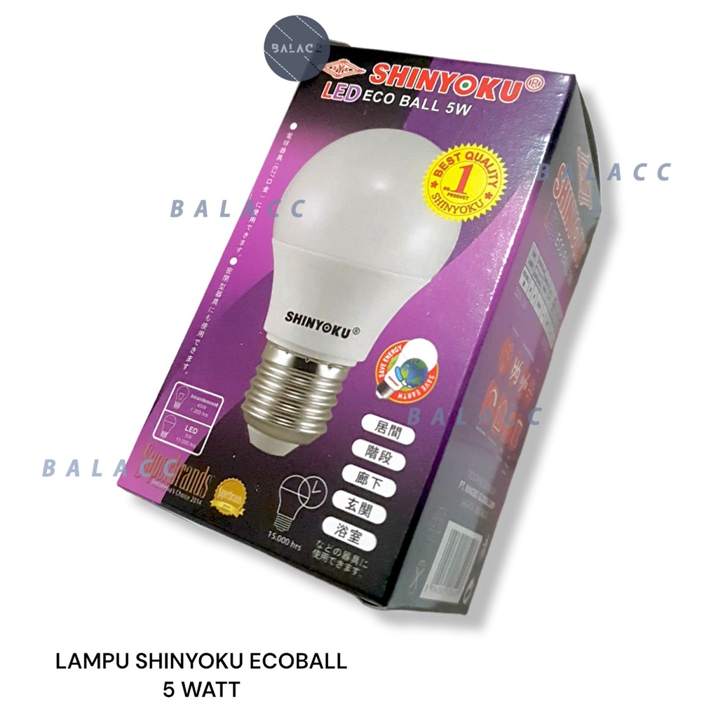 Lampu Led Shinyoku Ecoball 5 Watt Garansi 1 Tahun