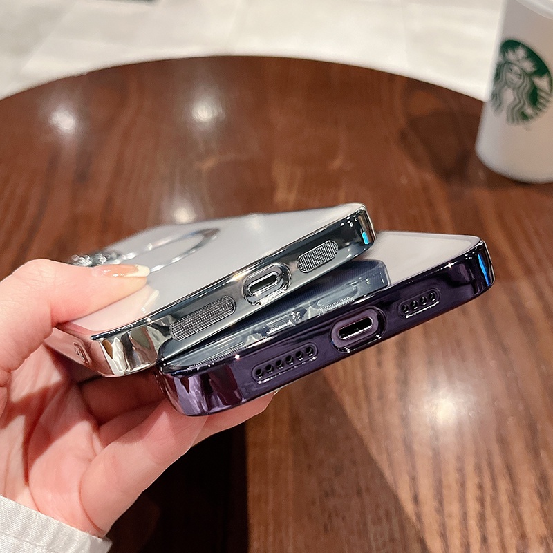 Case Pelindung Lensa Bahan Silikon Transparan Dengan Speaker Untuk iPhone 14 Plus 11 12 13 Pro Max