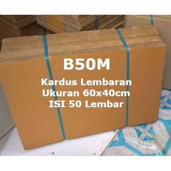 

B50M Kardus Lembaran 60 x 40 Box Karton Polos Cokelat