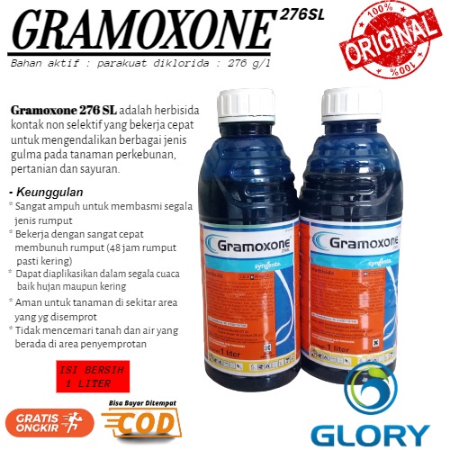 Herbisida Sistemik Gramoxone 276SL 1L Atau Obat Multifungsi Gramason Pembasmi Gulma Alang-alang Rump