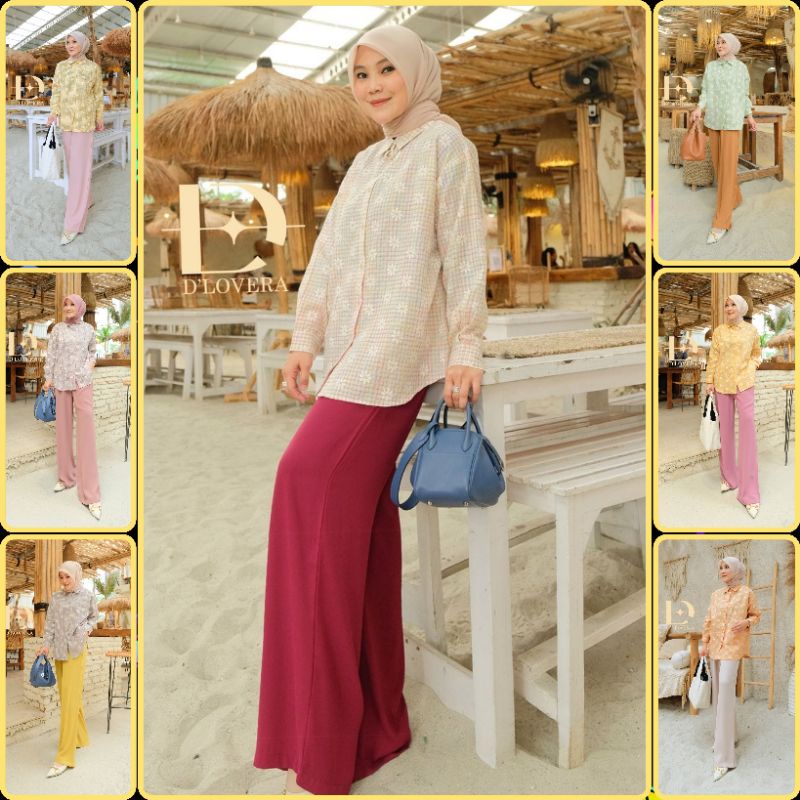 (poN) DLOVERA FLORIE Baju Atasan Set Celana Wanita Muslimah By D'Lovera. TZY. Olshop