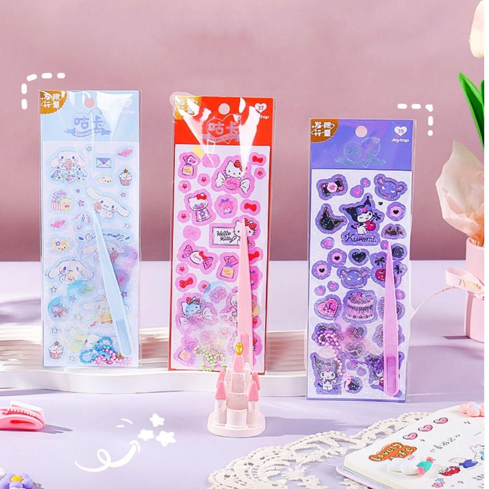 [Elegan] Goo Card Set Kulomi Kawaii Retro Scrapbook Decor Pinset Alat Tulis Label Stiker Tangan Akun DIY Craft Album Foto Paket Bahan Goo Card