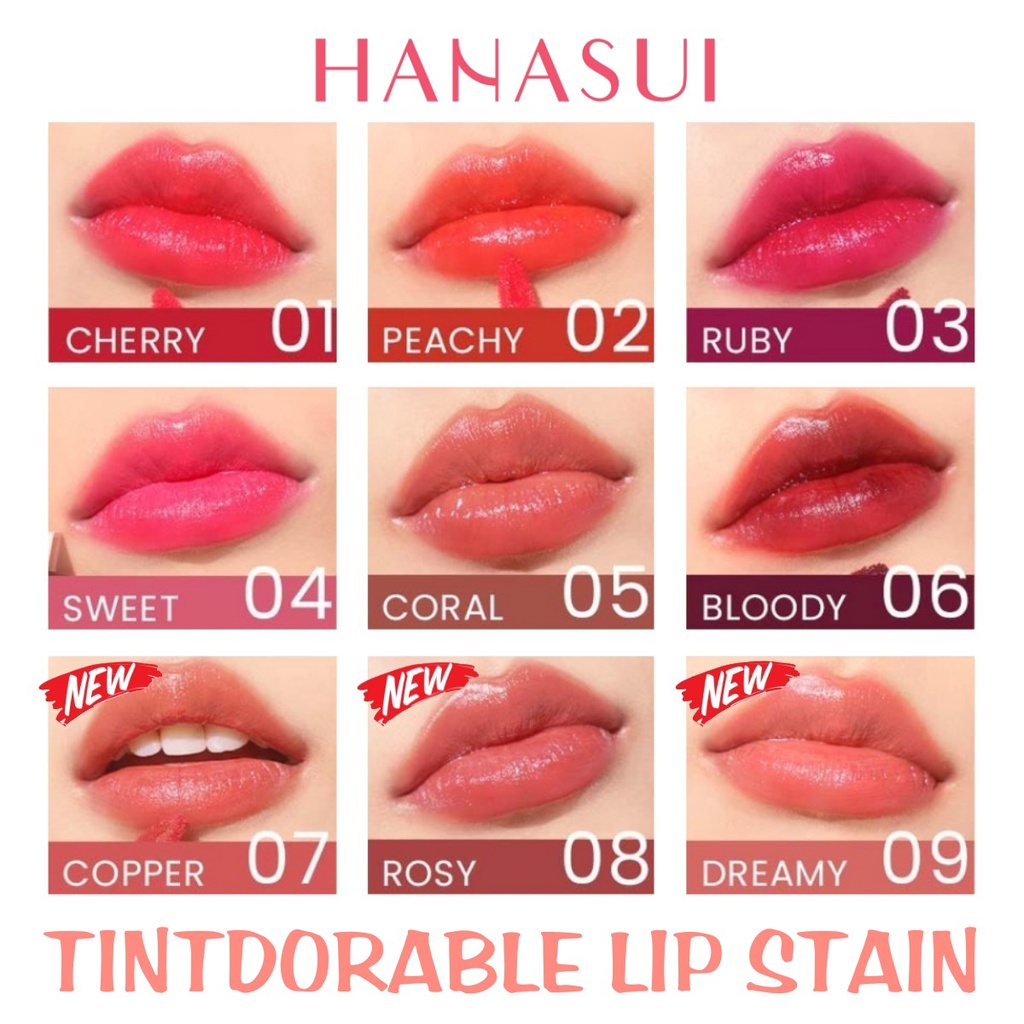 HANASUI TINTDORABLE LIP STAIN - TERDAFTAR BPOM - LIP TINT HANASUI