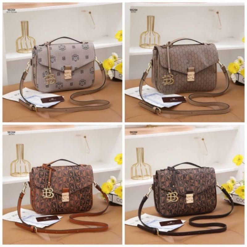 TAS BONIA MONOGRAM POCHETTE METIS BAG 9828 SEMIPREMIUM