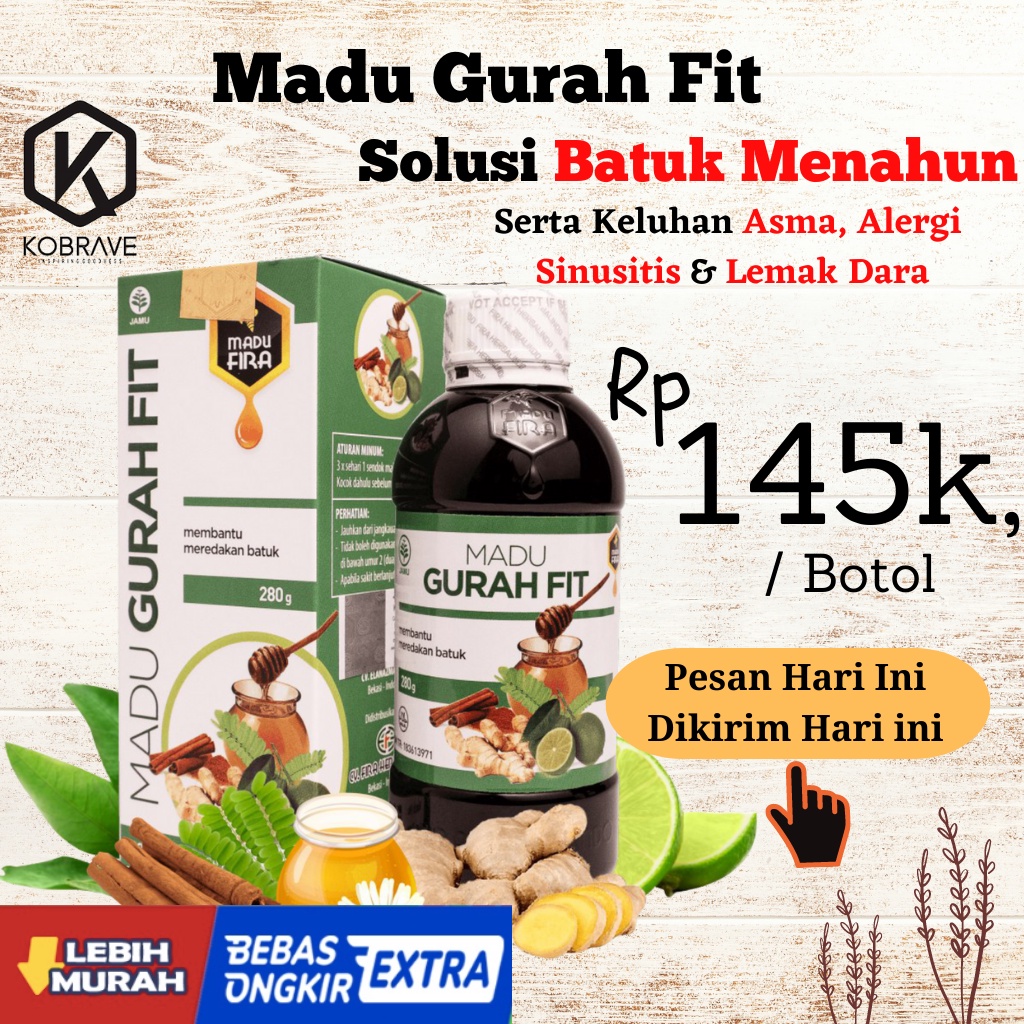 Madu Gurah Fit Obat Flu Batuk Gurahfit Obat Herbal Sakit Tenggorokan Sesak Nafas Sinusitis Asma TBC