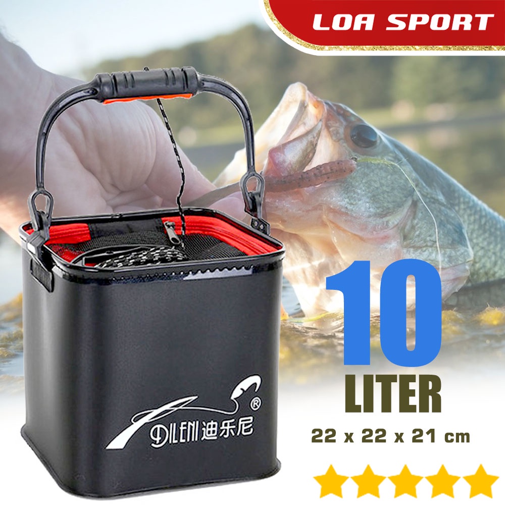 Ember Mancing Lipat Box Tempat Menyimpan Ikan dan Umpan Hidup 10 Liter