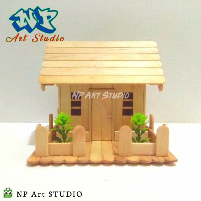 Miniatur Rumah Stik Es Krim Kecil