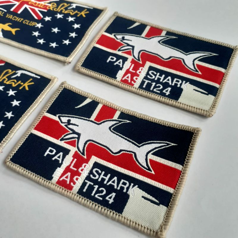 Patch Emblem Bordir Komputer Logo Shark Sport Fashion Casual Ultras Outdoor Gunung