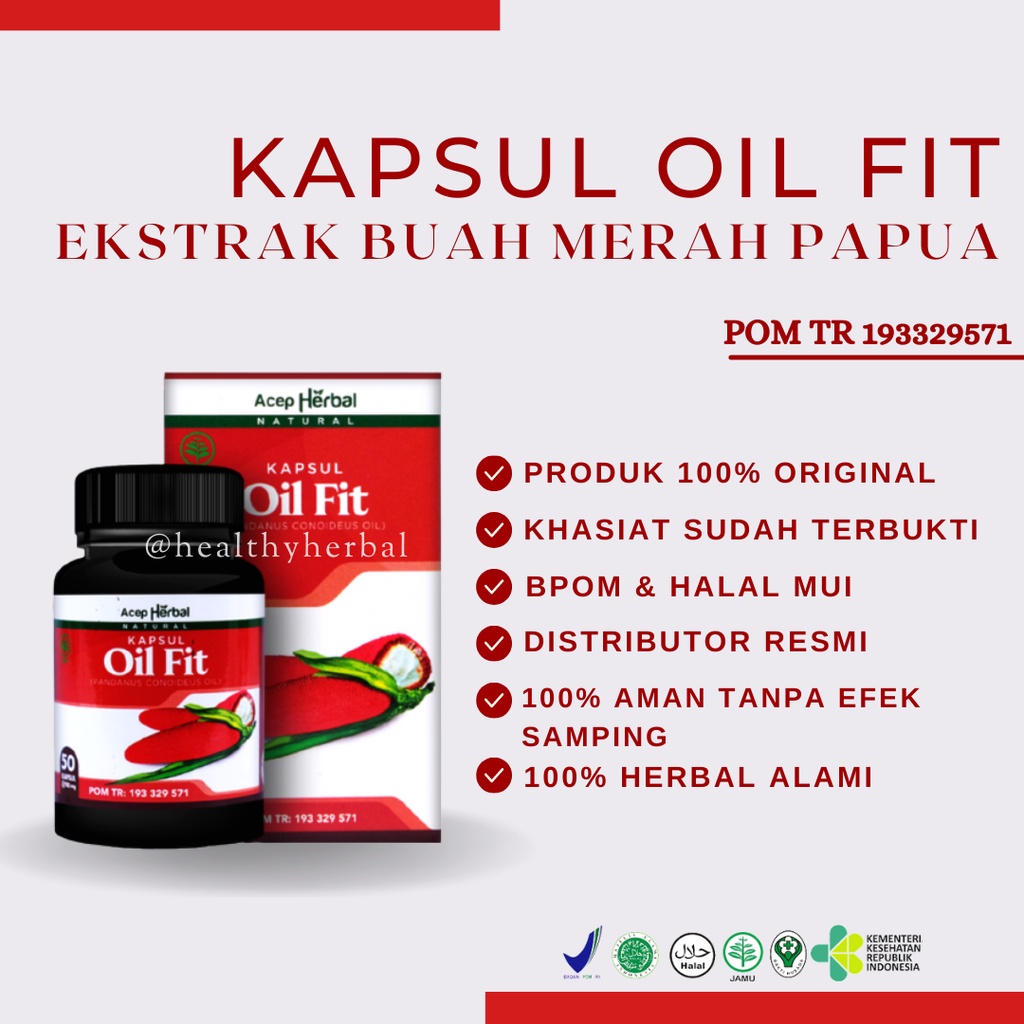 Suplemen Untuk Menjaga Kesehatan Mata OIL FIT Ekstrak Buah Merah Papua HALAL BPOM