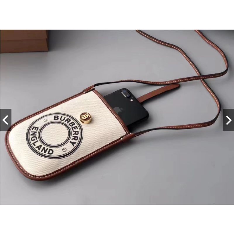 Burberry mobile phone Diagonal bag Logo Graphic Cross Body Bag / shoulder bag Tas HP wanita