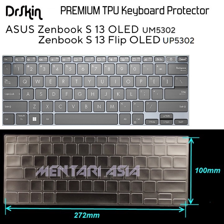 Keyboard Protector ASUS ZenBook S13 OLED UM5302 UP5302 - DrSkin PREMIUM TPU