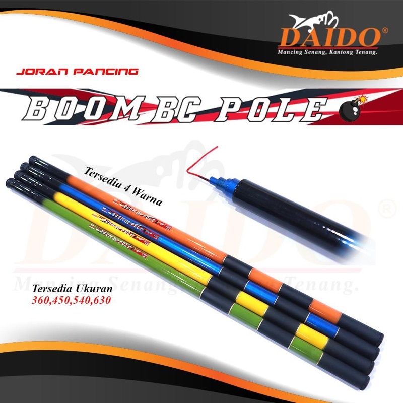 joran pancing tegek daido boom pole 360 450 kolong murah laris Semarang