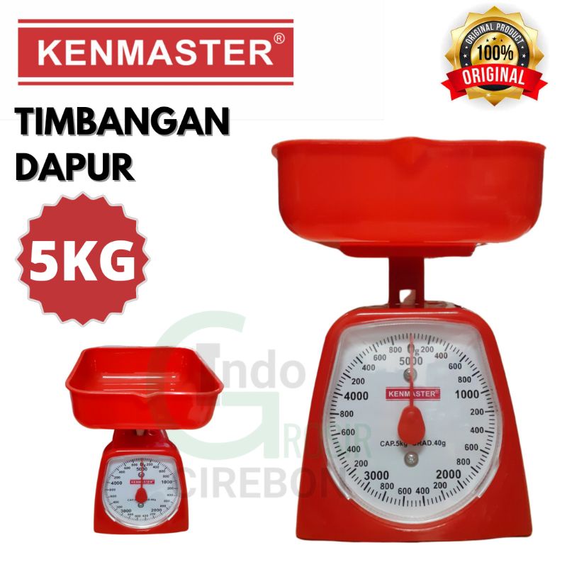 Timbangan Kue Kenmaster 5 Kg Timbangan Kue Dapur Kenmaster 5 Kg Merah