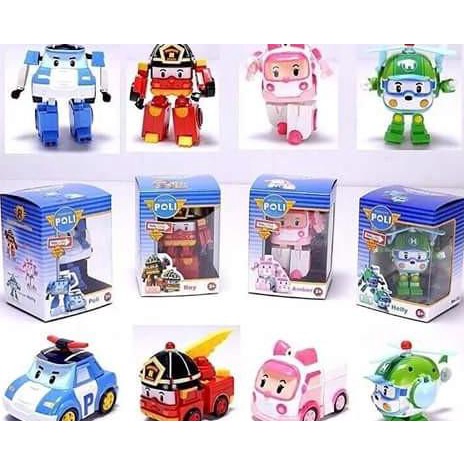 MAINAN ROBOCAR POLI 4 KARAKTER - FIGURE ROBOCAR POLI SERI