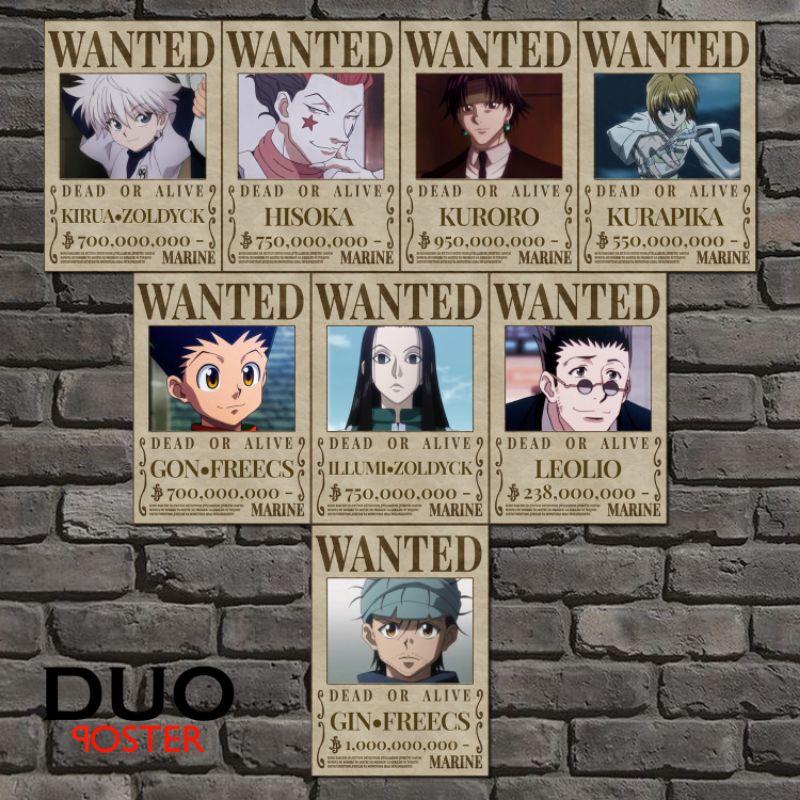 Poster Anime Bounty Hunter X Hunter Poster Anime Hunter X Hunter Paket 8pcs Real Pict