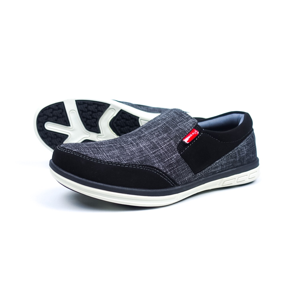 Sepatu Slip On Pria Virale Keren Casual Terbaru KG 01 HT ABU