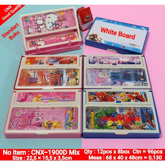 

Pencil case pinball dan white board (tidak ada pen white board nya) RATU.SHOP25